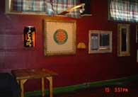 Dart board at the pub